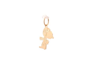 Playful and Timeless 14 Karat Yellow Gold Snoopy Pendant - A Symbol of Whimsy and Elegance in Diamond Jewelry