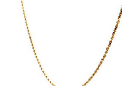Exquisite 14 Karat Yellow Gold Rope Necklace - Perfect for Diamond, Fine, and Estate Jewelry Collection