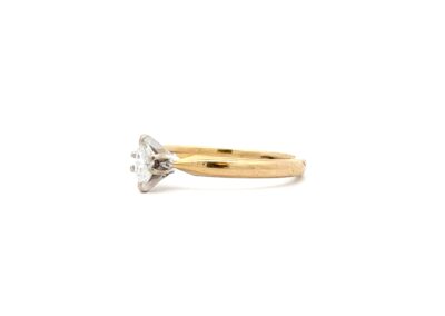 Sparkling 14K Yellow Gold Solitaire Diamond Ring - Size 6.5 | Dazzling Diamond Jewelry for Fine and Estate Collections