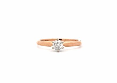 Exquisite 14 Karat Rose Gold Engagement Ring with Diamond - Size 8 | Diamond Jewelry, Fine Jewelry, Estate Jewelry