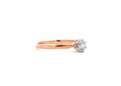Exquisite 14K Rose Gold Ring with Diamond - Size 8 | Diamond Jewelry, Fine Jewelry & Estate Jewelry
