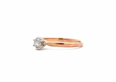 Exquisite 14K Rose Gold Ring with Diamond - Size 8 | Diamond Jewelry, Fine Jewelry & Estate Jewelry