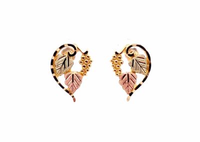 Exquisite 10 Karat Gold Black Hills Stud Earrings - Enhance Your Style with this Gorgeous Piece of Fine Jewelry