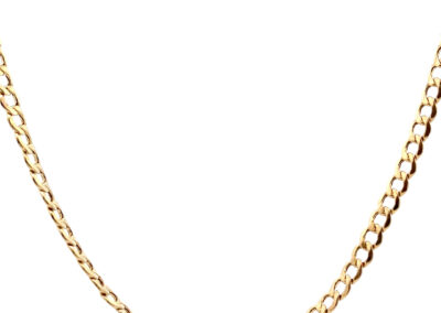 "Shimmering 10 Karat Yellow Gold Cuban Chain Necklace - Size 24" for an Exquisite Collection of Diamond, Fine, and Estate Jewelry"
