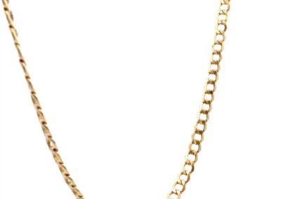 "Shimmering 10 Karat Yellow Gold Cuban Chain Necklace - Size 24" for an Exquisite Collection of Diamond, Fine, and Estate Jewelry"