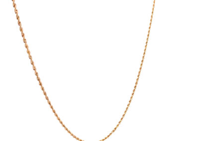 Luxurious 14K Yellow Gold Rope Chain Necklace - Size 23.5" | Diamond Jewelry for a Glamorous Look | Elevate Your Style with Fine Estate Jewelry