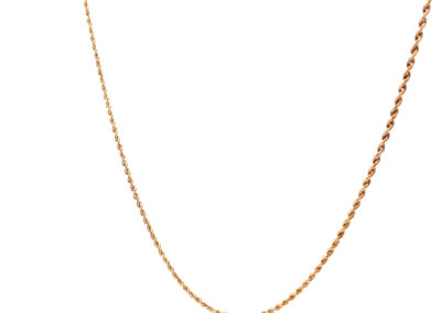 Stunning 14K Gold Rope Chain Necklace - Size 23.5" for the Finest Diamond, Fine, and Estate Jewelry