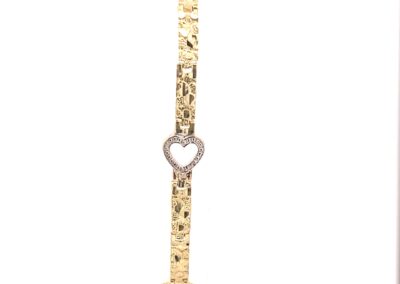 "Exquisite 10 Karat Yellow Gold Necklace - Size 13.5" in Encrusted Diamond Design | Fine Estate Jewelry Collection"
