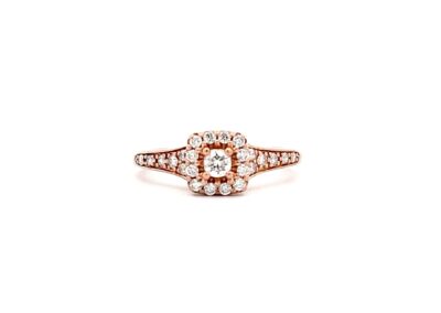 Radiant 14 Karat Rose Gold Diamond Ring - Size 6.5 | Perfect Addition to Your Fine Jewelry Collection!