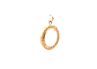 14 Karat Yellow Gold Bezel Pendant - Exquisite Diamond Jewelry for Elegant Tastes