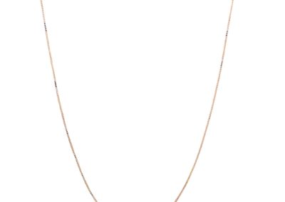 "Brilliant 14 Karat Yellow Gold Box Chain Necklace - Perfect Size 18" for Diamond Jewelry Enthusiasts!"