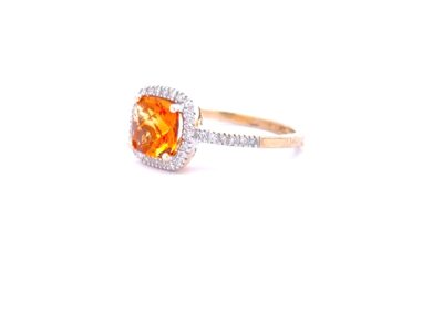 Exquisite 14 Karat Yellow Gold Diamond Ring - Size 7 | Sparkling Diamond Jewelry for Engagement | Fine Estate Jewelry