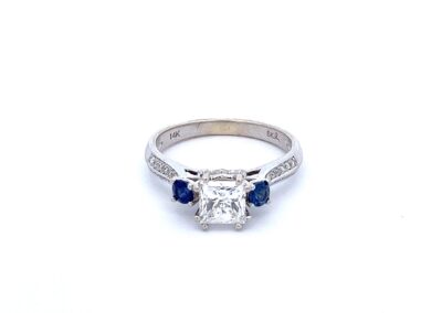Captivating 14KT White Gold Sapphire and Diamond Ring - Size 6.5 | Diamond Jewelry, Fine Jewelry, Estate Jewelry