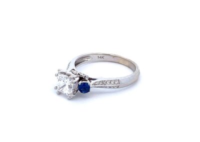 Captivating 14KT White Gold Sapphire and Diamond Ring - Size 6.5 | Diamond Jewelry, Fine Jewelry, Estate Jewelry