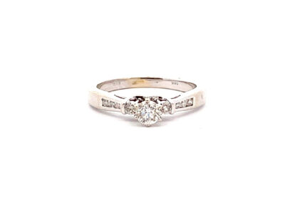 Exquisite 14K White Gold Engagement Diamond Ring - Size 7.5 | Stunning Diamond Jewelry for Your Special Occasion