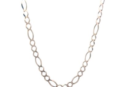 18k gold figaro chain necklace.