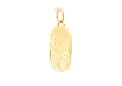 Exquisite 14 Karat Yellow Gold Baptism Pendant for a Truly Divine Touch - Perfect Addition to your Diamond, Fine, and Estate Jewelry Collection