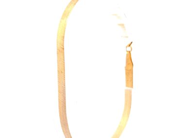 Stunning 10 Karat Yellow Gold 6" Herringbone Bracelet - A Timeless Piece of Diamond Jewelry Perfect for Any Occasion