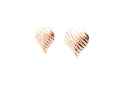 14 Karat Yellow Gold Stud Earrings - Sparkling Diamond Accents | Fine Estate Jewelry