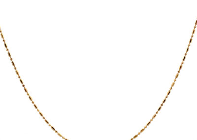"Exquisite 14 Karat Yellow Gold Ball and Bar Link Necklace - Perfect for Diamond Jewelry Enthusiasts and Fine Estate Jewelry Collectors (Size 18")"
