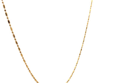 "Exquisite 14 Karat Yellow Gold Ball and Bar Link Necklace - Perfect for Diamond Jewelry Enthusiasts and Fine Estate Jewelry Collectors (Size 18")"