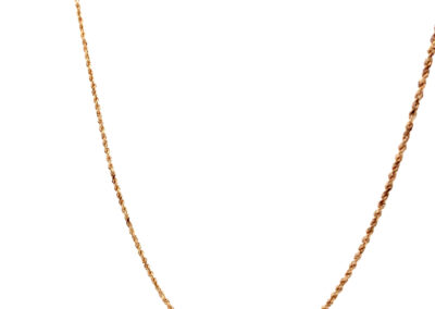 Stunning 14 Karat Yellow Gold Rope Necklace (Size 18") - A Timeless Piece of Diamond Jewelry for Fine and Estate Jewelry Lovers