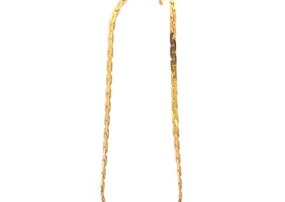 14 Karat Yellow Gold Serpentine Bracelet (Size 6") - Luxurious Estate Jewelry with a hint of serpentine charm