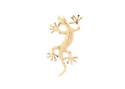 Exquisite 14 Karat Yellow Gold Lizard Pendant | Intricate Fine Jewelry with a Touch of Elegance and Whimsy for Your Collection