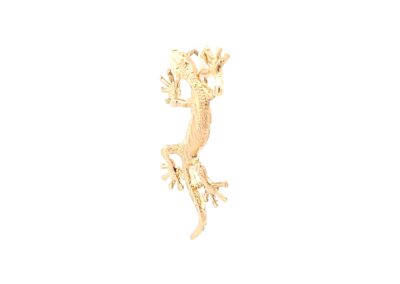 Exquisite 14 Karat Yellow Gold Lizard Pendant | Intricate Fine Jewelry with a Touch of Elegance and Whimsy for Your Collection