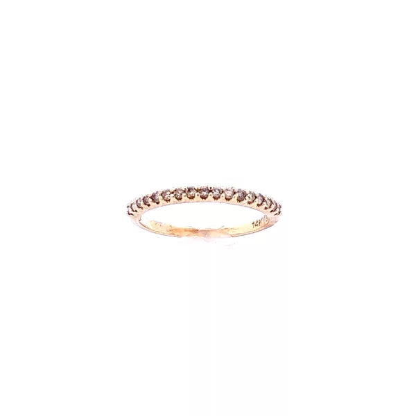 14k Yellow Gold Band Ring with Brilliant Diamond Accent - Size 7.5: A Glamorous Addition to Your Diamond Jewelry Collection