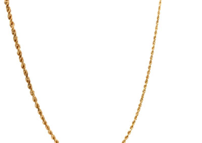 Exquisite 14 Karat Yellow Gold Rope Chain - An Unparalleled Addition to Your Diamond and Fine Jewelry Collection, Perfect for Estate Jewelry Enthusiasts