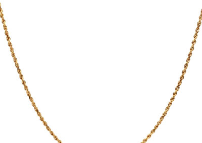 Exquisite 14 Karat Yellow Gold Rope Chain - An Unparalleled Addition to Your Diamond and Fine Jewelry Collection, Perfect for Estate Jewelry Enthusiasts