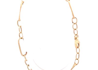 Exquisite 14K Gold Paper Clip Link Bracelet - A Timeless Piece of Diamond Fine Jewelry