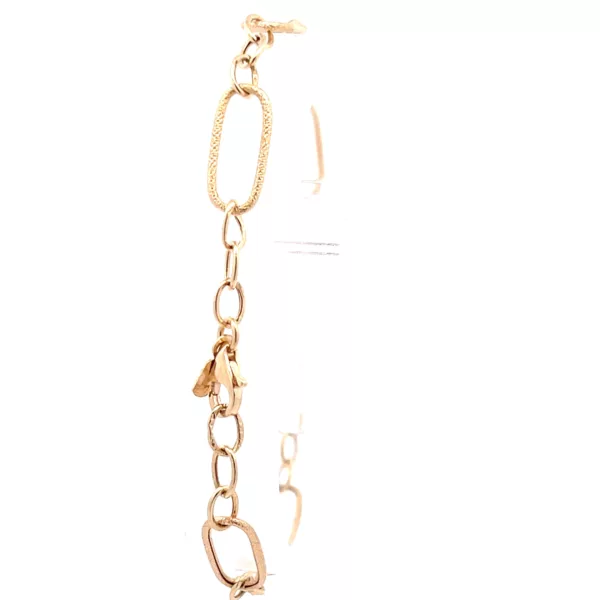 Exquisite 14K Gold Paper Clip Link Bracelet - A Timeless Piece of Diamond Fine Jewelry