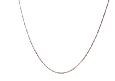 "Exquisite 14K Gold Snake Chain Necklace (17.5") for Sophisticated Diamond and Estate Jewelry Lovers"