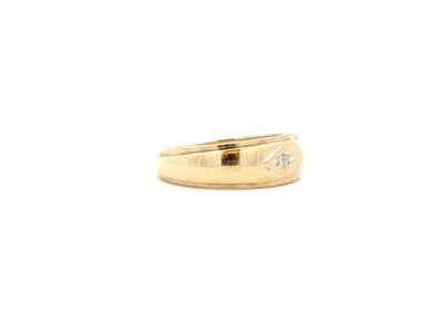 Exquisite 14 Karat Yellow Gold Diamond Ring - Size 5 | Shine with Brilliance in this Fine Estate Jewelry