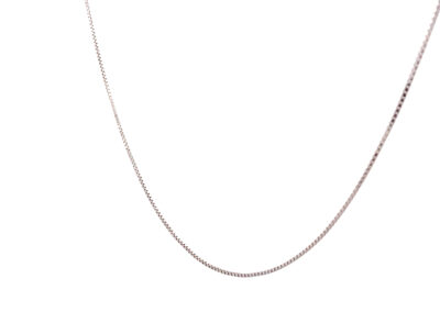 Stunning 14 Karat White Gold Box Chain Necklace (24.5") - Perfect for Diamond Jewelry Enthusiasts