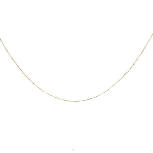 A 14 Karat Yellow Gold Cross Pendant on a white background.